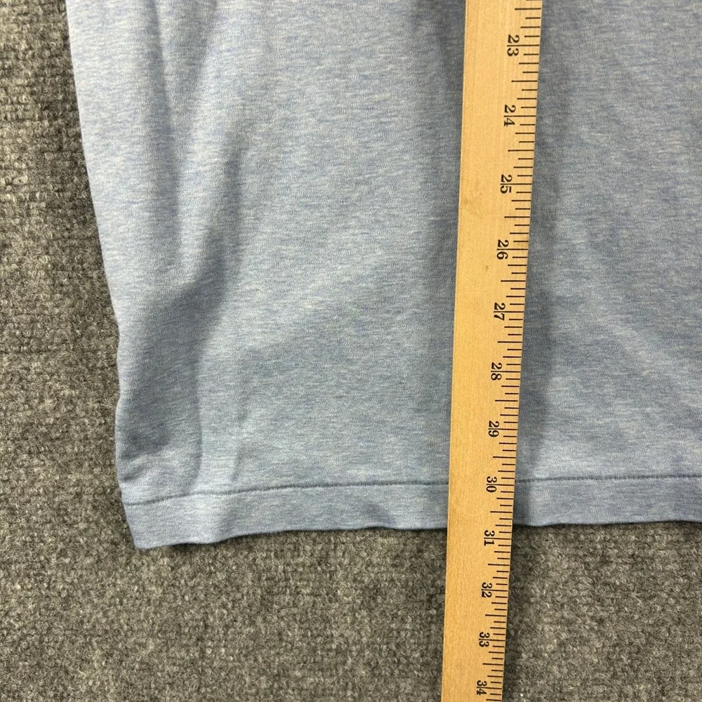 Polo Ralph Lauren‎ Long Sleeve Polo Mens 2XB Blue Heathered Cotton Big & Tall